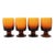 Vintage Amber Wine Goblets - Set of 4 For Sale