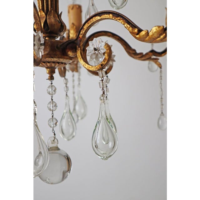 Venetian Golden Stars and Tears Chandelier, 1980s For Sale - Image 14 of 18