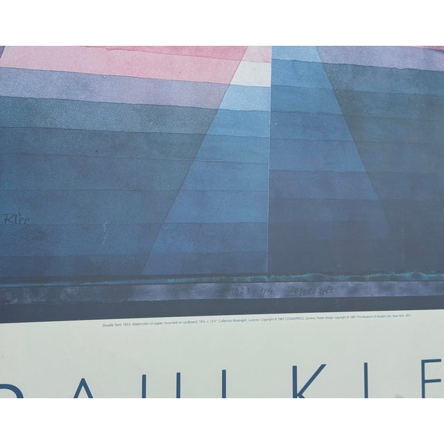 1980s Framed Exhibit Poster for Paul Klee “Double Tente” Museum of Modern Art New York 1987 For Sale - Image 5 of 7