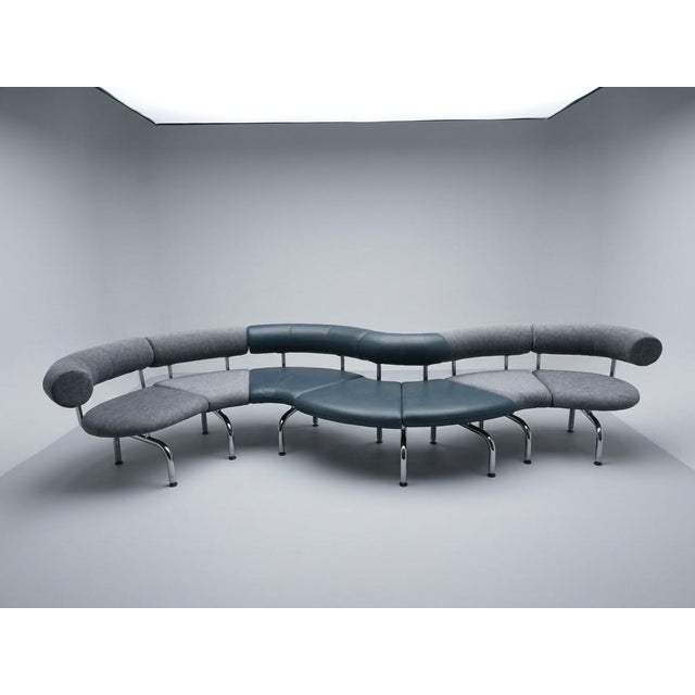 Large Cobra / Pipeline Modular Sofa by Johannes Foersom and Peter Hiort Lorenzen for Erik Jørgensen, 1980s, Set of 7, in...