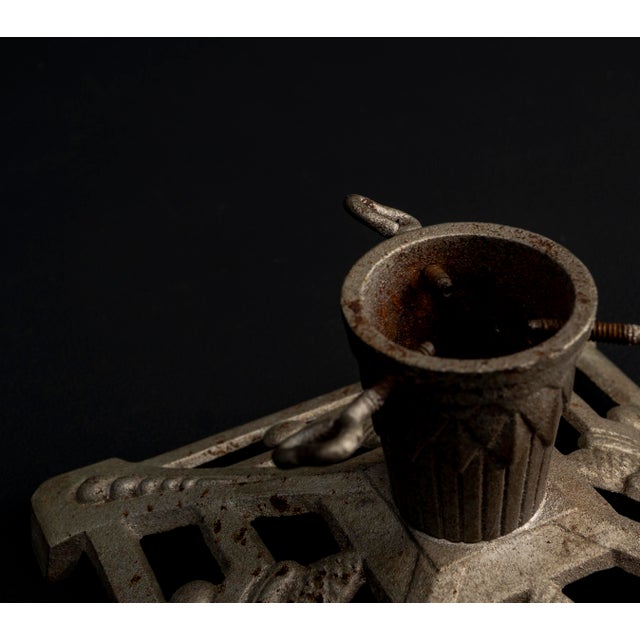 Art Nouveau Cast Iron Christmas Tree Stand, 1920s For Sale - Image 11 of 16