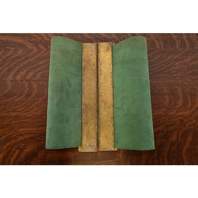 Tiffany Studios New York Zodiac Bronze Blotter Ends With Leather Desk Blotter For Sale - Image 9 of 12