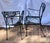 Italian Vintage Black Iron Patio Garden Dining Chairs - Set of 4 For Sale - Image 3 of 3