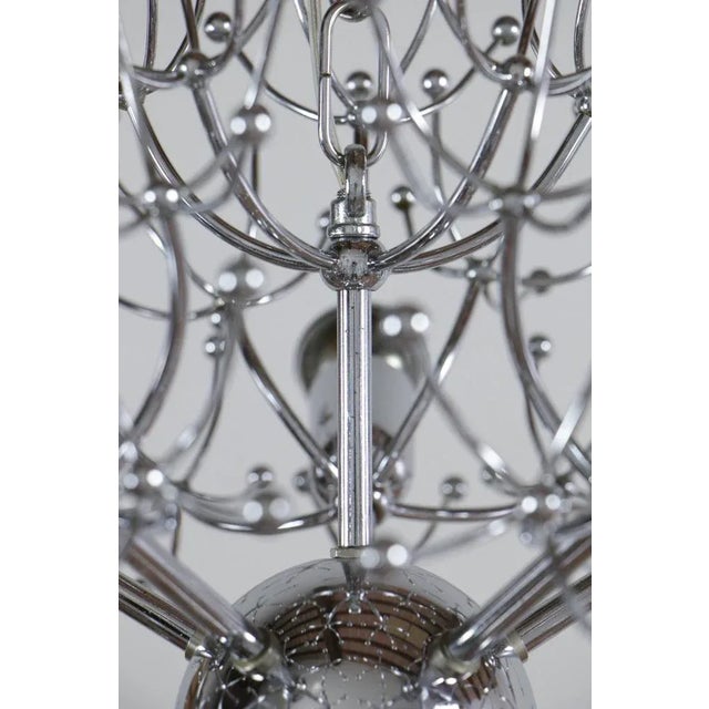 Italian Space Age Chrome Sputnik Chandelier Pendant Lamp by Gaetano Sciolari For Sale - Image 10 of 18