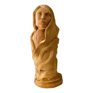 Terra Cotta Female Bust Figural Sculpture