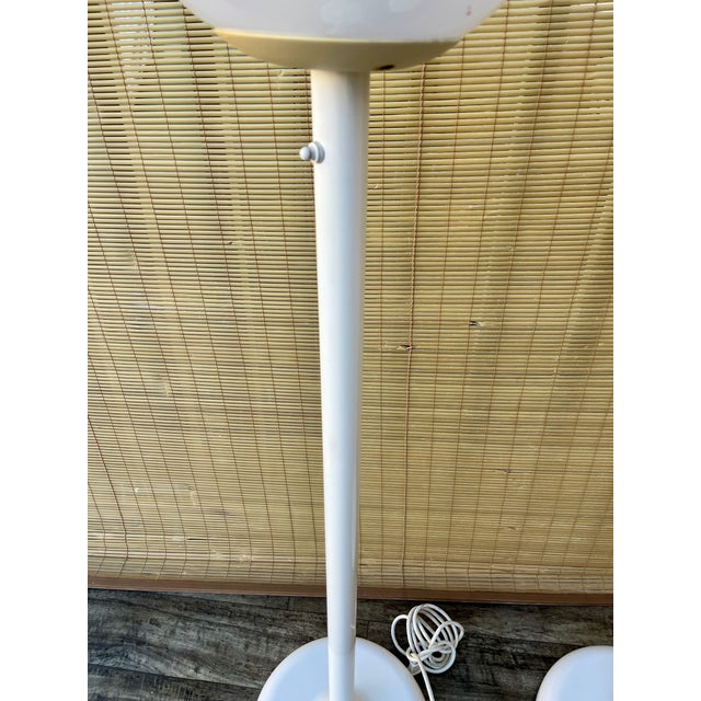 A Pair of Postmodern White Lollipop Floor Lamps. Circa 1980s For Sale - Image 13 of 18