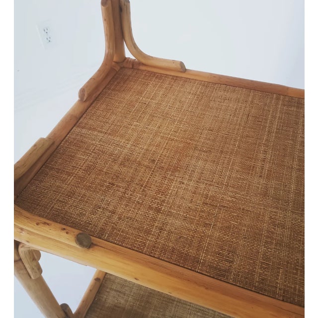 Vintage Large Bamboo Shelf For Sale - Image 10 of 15