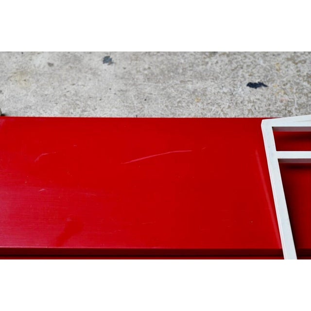 Space Age Modular Wall Shelf in Red and White, 1970s For Sale - Image 11 of 13