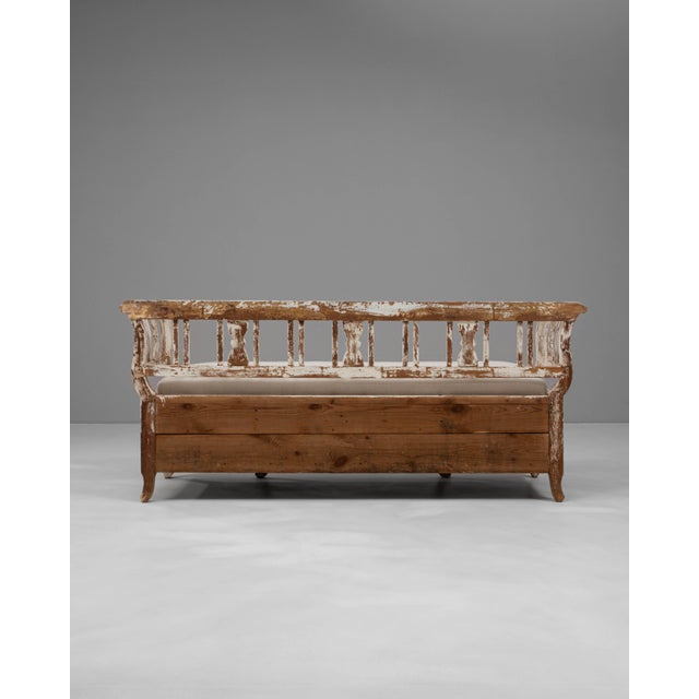19th Century Scandinavian Upholstered Bench For Sale - Image 4 of 18