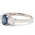Early 21st Century 1.20ctw Sapphire and Diamond Engagement Ring, 18k White Gold, Ring Size 8.25 For Sale - Image 5 of 7