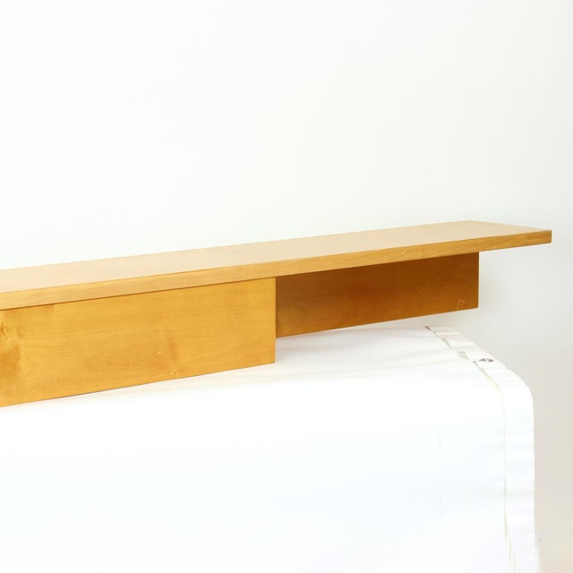 1980s Floating Shelf in Birch from Up Závody, Former Czechoslovakia, 1986 For Sale - Image 5 of 12
