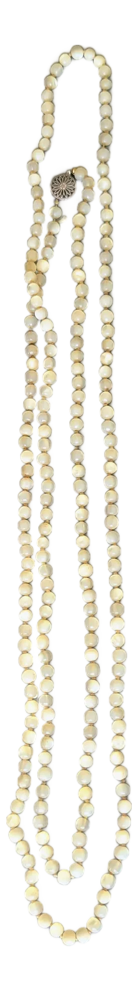 Antique 60" Necklace Shell Beads