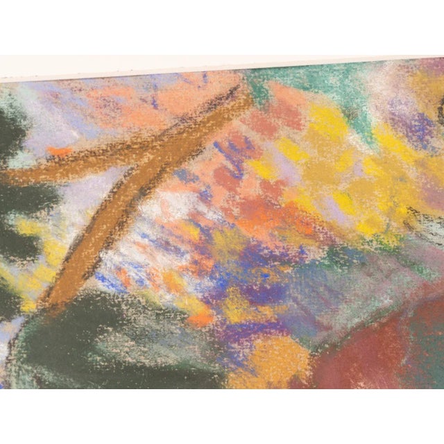 Paper Botanical Garden, 1960s, Pastel on Paper, Framed For Sale - Image 7 of 11