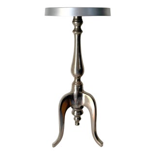 Cast Aluminium Side Table with Pedestal Tripod Legs For Sale