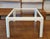 White Coffee Table in White Lacquered Wood with Glass Top, 1960s For Sale - Image 8 of 8