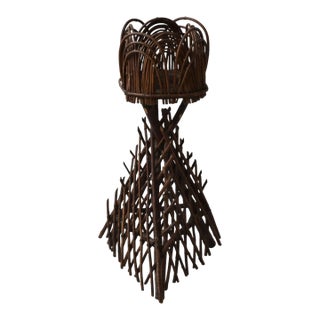 Antique Sculptural Rural Handicraft Bentwood Plant Stand, Circa Late 19th Century For Sale