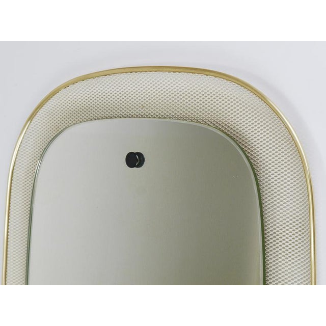 Mid-Century Wall Mirror in Rigitulle Metal & Brass by Vereinigte Werkstätten for Kunst, Germany, 1950s For Sale - Image 12 of 18