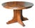 Solid Oak Round Dining Table With 2 Leaves - Michael's Cherry For Sale