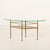Metal Mid-Century Italian Glass and Brass Table in the style of Gio Ponti, 1970s For Sale - Image 7 of 12