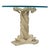 Bartolozzi and Maioli dolphin carved table base with glass top.