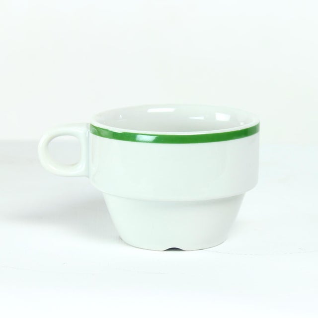 White Porcelain Cups by Lubiana, Poland, 1960s, Set of 12 For Sale - Image 9 of 10