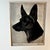 Beautiful original print on laid paper of a German Shepherd dog, by canine artist Bert Cobb. Matted and ready to frame....