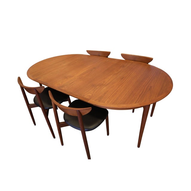 Brown Round Teak Dining Table with Two Extension Leaves from Svend Aage Madsen, 1960s For Sale - Image 8 of 18