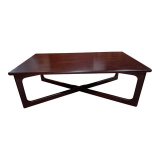 1970s Mid Century Danish Modern Rosewood Coffee Table by Dyrlund For Sale