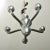 Metal French Vintage Modern Pewter-Tone Chandelier For Sale - Image 7 of 12