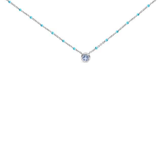 Encapsulating timeless elegance, this exquisite necklace crafted from .925 sterling silver offers an enchanting...