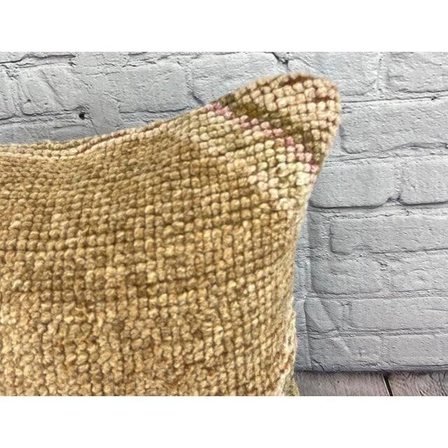 Turkish 20 x 20 Rug Pillow Cappadocian Serenity Turkish Pillow Cushion Cover For Sale - Image 3 of 4