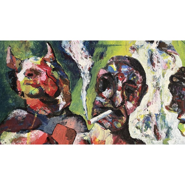 This is a very vibrant & expressive work from Milan Klimes (1945 – 2013), Czech artist created in the 70s, it is a mixed...