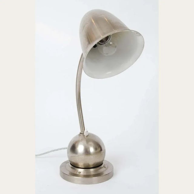 Art Deco Table Lamps in Nickel from Daalderop KDM Royal Holland, 1930s, Set of 2 For Sale - Image 3 of 11