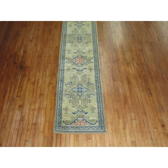 Antique Oushak Hallway Staircase Runner For Sale - Image 4 of 6
