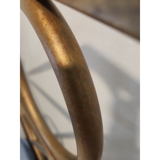 Last Call! 1980s Architectural Gilt Metal Double Bed – Heavy-Duty Designer Statement Frame For Sale In Houston - Image 6 of 13