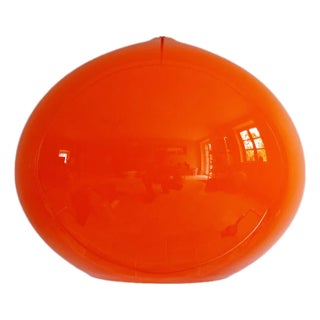 Oignon Xen Suspension in Orange Opaline Glass by Alessandro Pianon for Vistosi, 1960s For Sale