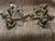 Pair of Preciosa-Lustry Czech Brass Six-Light Wall Sconces For Sale - Image 4 of 7