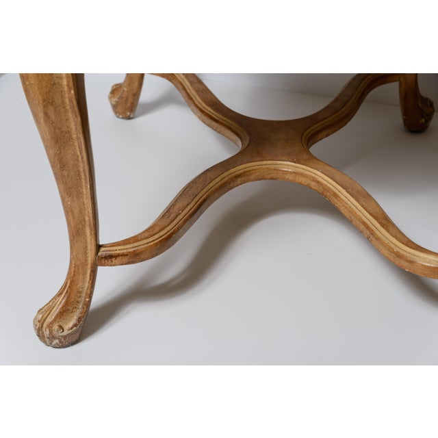 Pair Louis XV Style Ottomans, Natural Suede Upholstery For Sale - Image 10 of 11