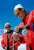 Haute Route Drink Stop by Toni Frissell A colourful skier takes photos on the slopes of Zermatt, Switzerland, 1956. (Photo...