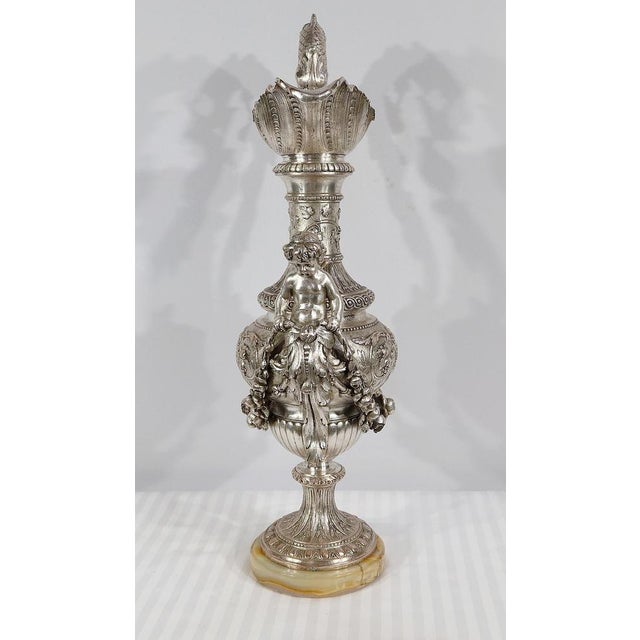 Louis XVI Style Silver Ewer, 19th Century For Sale - Image 14 of 18