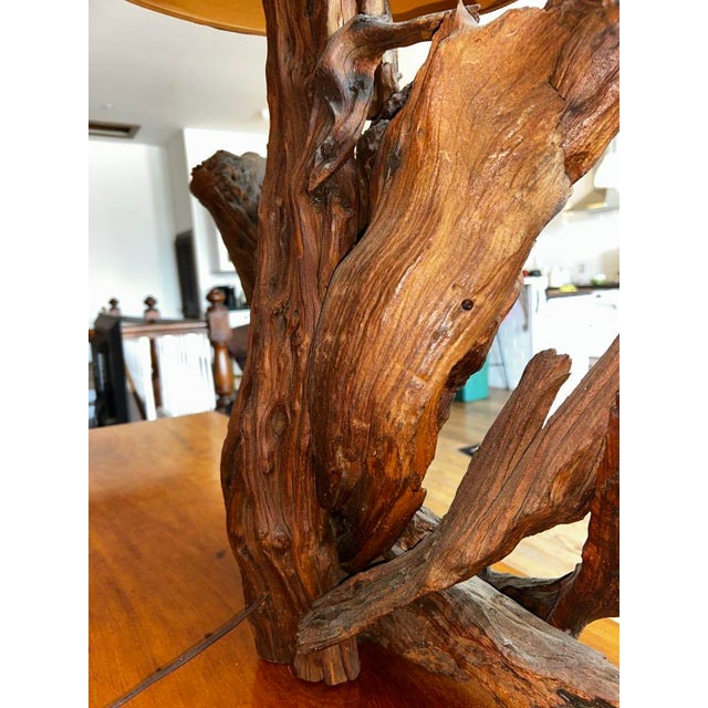 Contemporary 1970s Sculptural Driftwood Table Lamp For Sale - Image 3 of 10