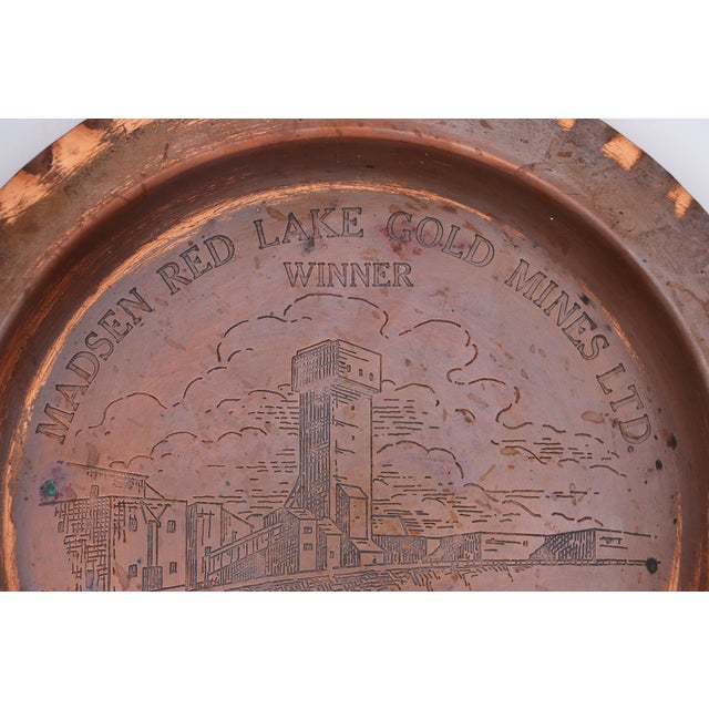 Madsen Red Lake Gold Mines LTD Winner Ontario Safety Trophy 1966 Copper Plate For Sale - Image 6 of 12