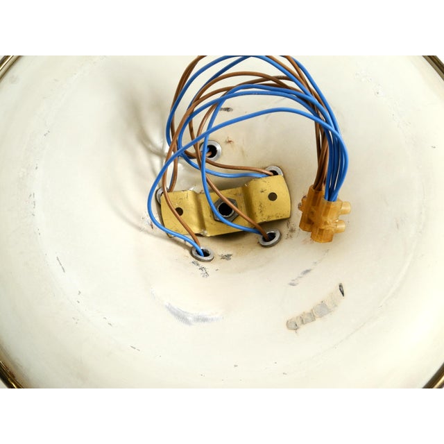 Mid-Century Modern Metal Bag Ceiling Lamp with Round White Reflector, 1950s For Sale - Image 18 of 18