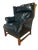 Smith & Gaines Leather Nailhead Wingback Chair For Sale