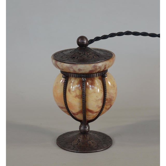 Art Deco Tiny French Art Deco Night Lamp by André Delatte - 1920s France For Sale - Image 3 of 13