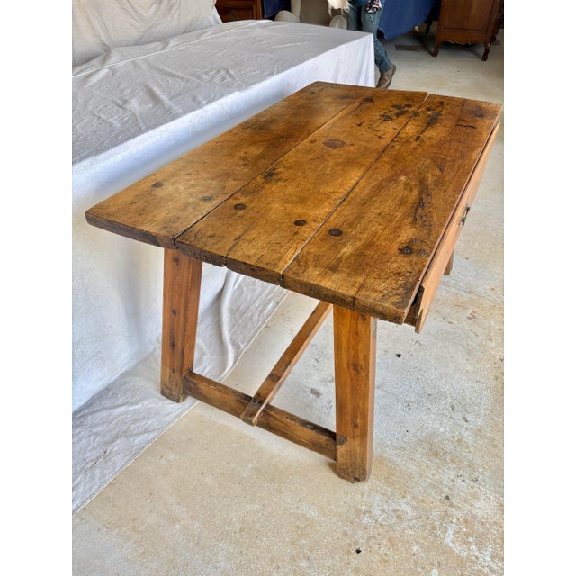 Late 19th Century 19th Century French Pine Side Table For Sale - Image 5 of 12