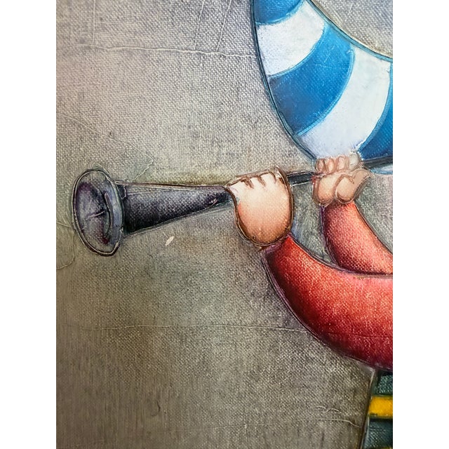 Art Deco Joyce Roybal Painting on Canvas | Musicians | Signed & Framed Artwork For Sale - Image 3 of 12