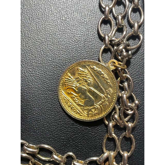 Coin Charm Necklace Republique Francaise Alexander the Great French Replica Dangling Coin Chain Mail. MCM Jewelry For Sale In South Bend - Image 6 of 6