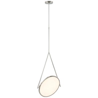 Peter Bristol for Visual Comfort Signature Dot Stance 13" Rotating Pendant in Polished Nickel For Sale