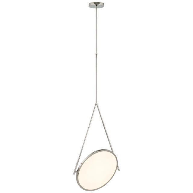 Peter Bristol for Visual Comfort Signature Dot Stance 13" Rotating Pendant in Polished Nickel For Sale